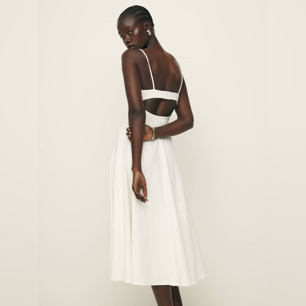 Reformation Serene Knit Dress Ivory - Size M